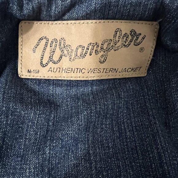 Wrangler Western Sherpa Lined Denim Trucker Jacket Blue Size XL 74256RT - Picture 3 of 12